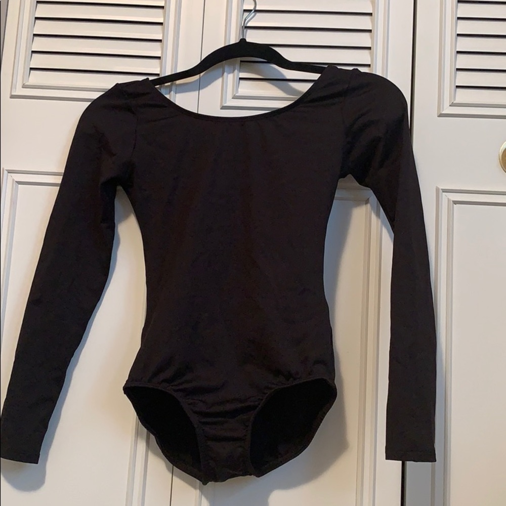 Black ballet leotard *very high cut